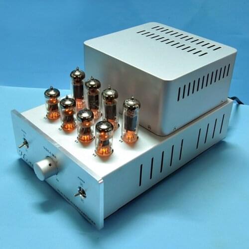 ST-6P1PP output power 2*10W frequency response 28HZ-20KHZ push-pull combined Tube amplifier，Input mode: RCA