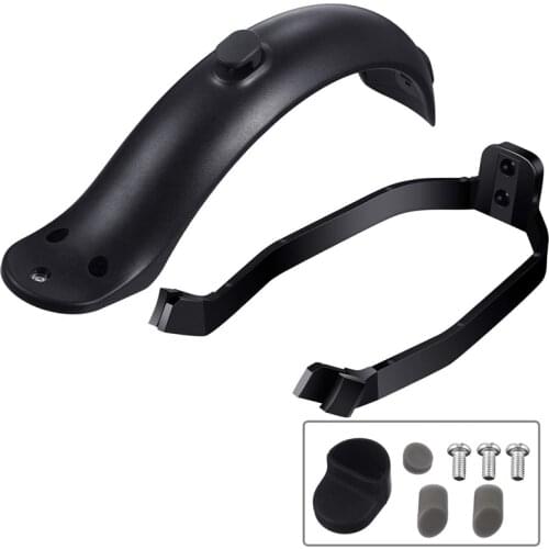 Rear Mudguard and Bracket Replacement Accessory for Xiaomi M365/M365 Pro Scooter with Screws and Screw Caps