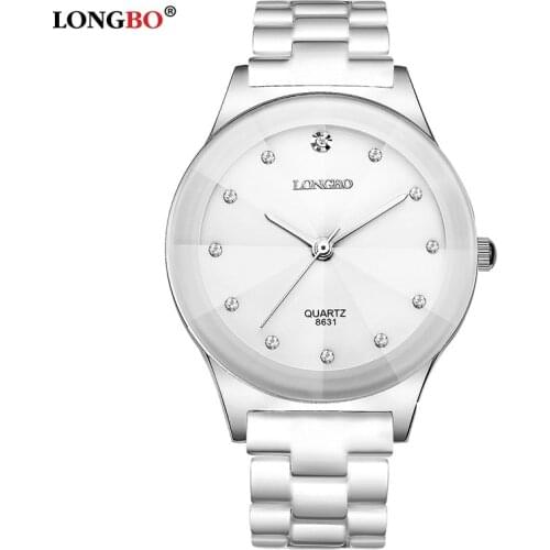 LONGBO Brand Watches Women Fashion Watch 2017 White Ceramic Diamond Waterproof Jelly Quartz Wrist Watches relogio feminino 8631