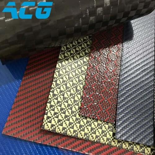 10m/lot Customized Colorful Carbon Fiber Leather for Handbag/Racing Car Seat
