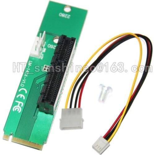 10PCS/LOT NGFF M2 to PCI-E 4X Slot Adapter Card M key M.2 port SSD Port to PCI Express Expansion Card