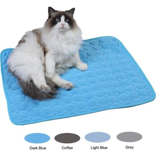 150*100cm Dog Mat Cooling Summer Blue Dog Cooling Mat Pet Ice Pad Mat For Dog Pink Cat Mat Reusable Dog Bed Mats Dog-accessories