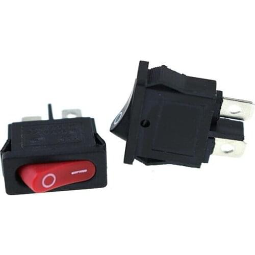 5pcs 10x22mm KCD1-110 RED super thin ship type switch On/Off 2 pin small instrument power switch