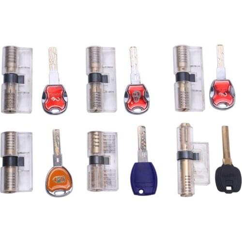 6 Pcs/ Lot Transparent Copper Lock Cutaway Training Skill Professional Visable Practice Padlocks Lock For Locksmith Hot Sale