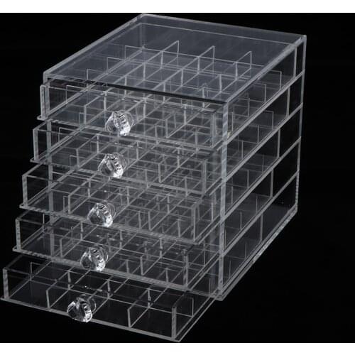 Acrylic Nail Art Jewelry Crafts Storage Container Drawer Organizer Box Case