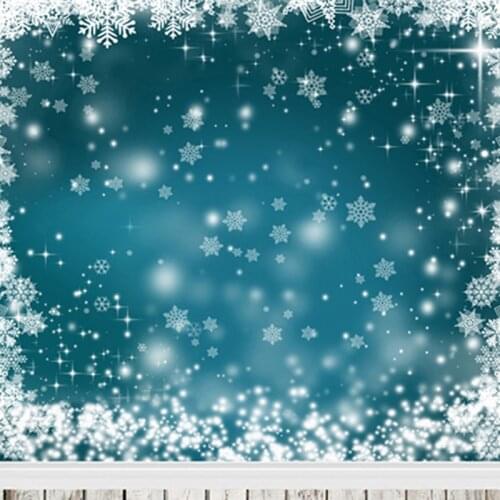 White Snowflakes in Dark Backdrops Wood Floor Children Winter Photography Backdrops Photo Studio fundo da fotografia 5'*6.5