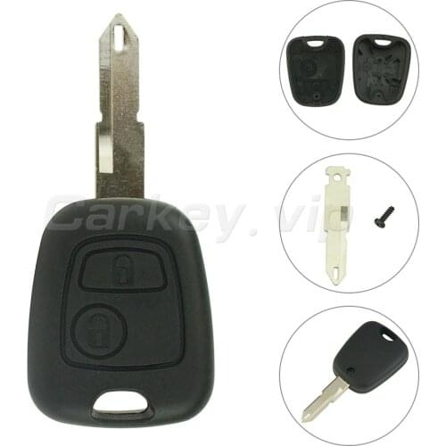 Remotekey remote car key shell case cover 2 button NE72 key blade for Citroen for Peugeot