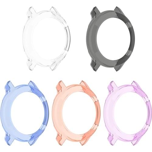 VODOOL Watch Cover for Ticwatch GTX Protective Case Ultra-thin Soft Transparent Clear Half Coverage TPU Protector Accessories