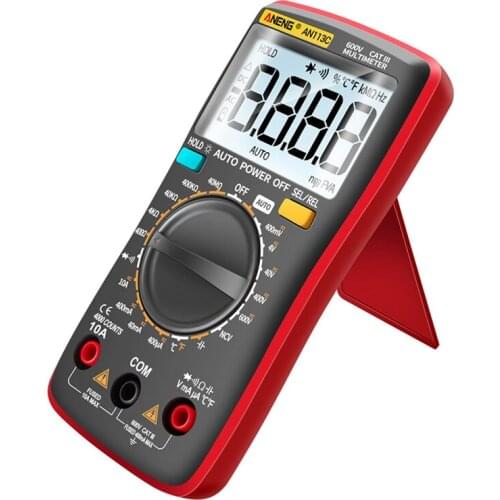 ANENG AN113C Digital Multimeter 600V 4000 Counts Electrical Meter Transistor Tester Auto Rang AC/DC Voltage Process Calibrator