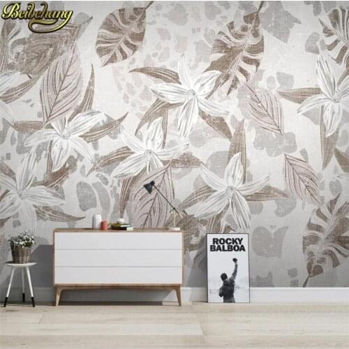 Beibehang custom papel de parede 3D Photo Wallpaper Modern Nordic tropical plant flowers abstract TV background mural wall paper