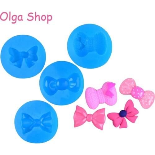 FYL232,FYL414,FYL504,FYL509 Bow Silicone Mold Chocolate Making Fondant Resin Sugarcraft Cake Decorationg Jewelry Cabochon Mold
