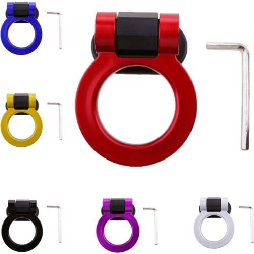 Racing Tow Hook Ring for Car SUV Front Rear Bumper Decoration ONLY ABS Plastic Apply Onto Bumper