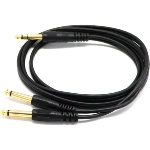 Hi Fi 6.35mm Male TRS to Dual 6.35mm 1/4 Male TS Phone Plug Stereo Audio Cable 1.5m For Computer Recording Equipment And More