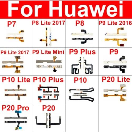 Power & Volume Button Flex Cable For Huawei P7 P8 P9 P10 P20 Pro Lite Plus Mini 2016 2017 Side Key Audio Control Butoon Parts