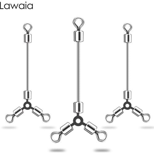 Lawaia Fishing Gaff Stainless Steel Double Hooks Hooker Positioning Line Splitter Fishing Strand Fork Splitter Trigeminal Branch