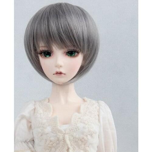 Fashion SD BJD 1/6 Wig Short Gray 1/3 1/4 Wigs For Dolls
