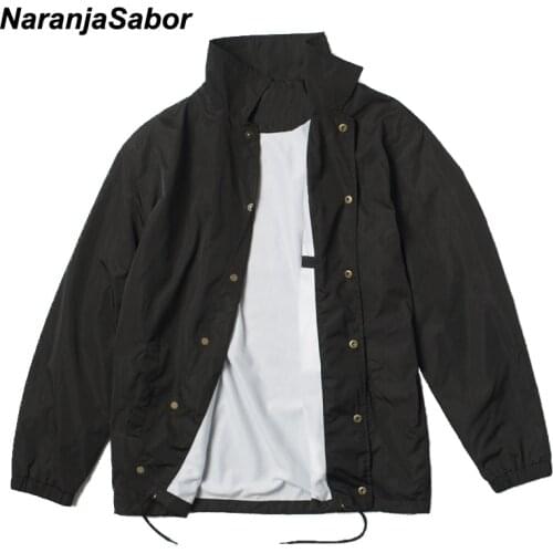 NaranjaSabor Men Womens New Jackets Spring Autumn Casual Coats Hooded Jacket Fashion Male Female Outwear Brand Clothing N524