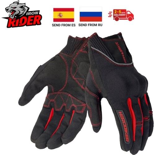 Summer Motorcycle Gloves Breathable Gant Moto Mesh Men Full Finger Moto Gloves Touch Screen Guantes Motorbike Riding Gloves