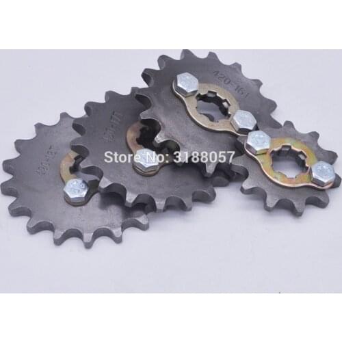 420 10T 11T 12T 13T 14T 15T 16T 17T 18T 19T 20mm Drive Front Counter Sprocket ATV PitBike Lifan YX Loncin 125 140CC