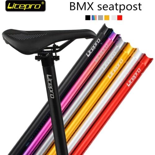 Folding bicycle seatpost 33.9x600mm aluminum alloy CNCN process bicycle BMX seat tube daho ultralight universal