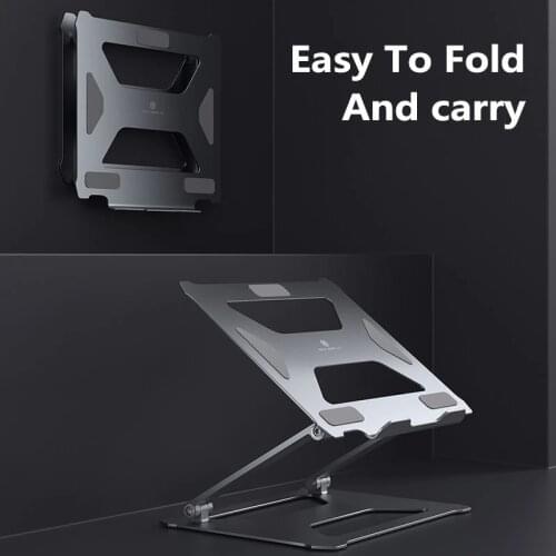Laptop Stand for MacBook Pro Air Notebook Aluminum Alloy Foldable Double Height Increase Laptop Stand Desktop Holder for PC