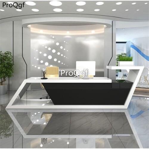 Prodgf 1Pcs A Set Double Color Office Reception Table Desk