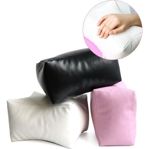 Professional Nail Table Hand Pillow Pink / White / Gray / Black PU Leather Armrest Cushion Salon Nail Tool Palm Nail Care Pillow