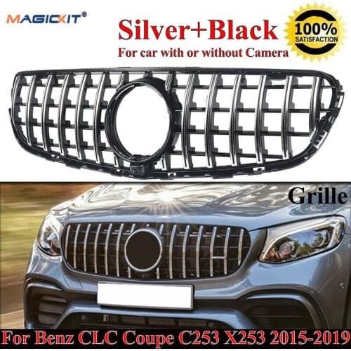 MagicKit FOR MERCEDES BENZ GLC X253 C253 W253 16-18 GRILLE CHROME PANAMERICANA GT STYLE