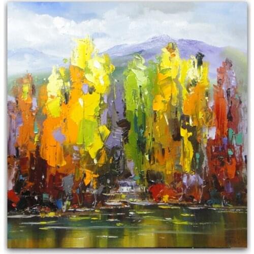 Hand made oil painting Home decoration painting high quality Modern art landscape painting DM15061802