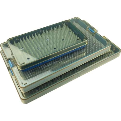 Silicone Sterilization Tray Disinfection Case Autoclavable Box 3 Types Size for Holding Opthalmic Dental Instrument