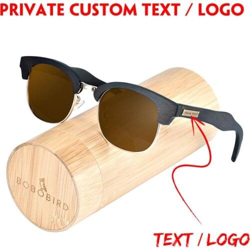 BOBO BIRD Sunglasses Women Men Wooden polarized 2020 Fashion Semi-Rimless Sun Glasses UV 400 femme Metal Summer Drive Eyewear