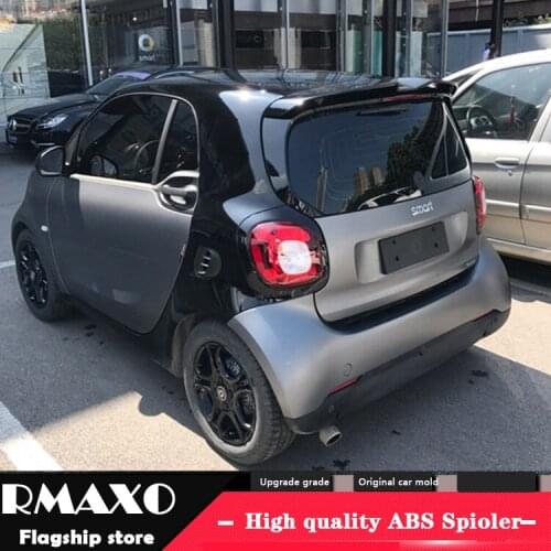 For Benz smart 453 451 Spoiler 2009-2013 High Quality ABS Material Car Rear Wing Primer Color Rear Spoiler