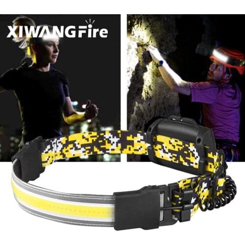 LED Headlight Built-In Battery Outdoor Auto Repair Headlight USB Rechargeable Waterproof Wide-Angle Lightweight COB Headlight