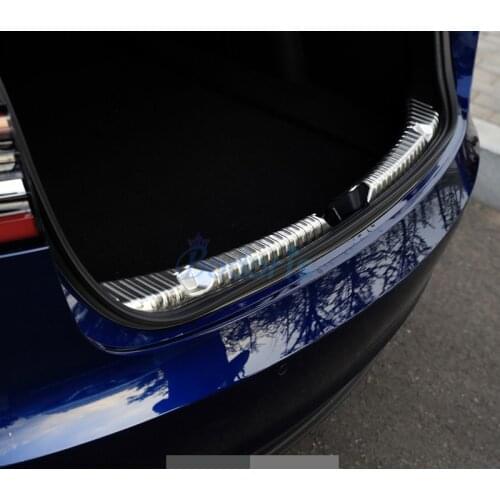 Rear Trunk Interior Bumper Guard Tail Gate Door Sill Plate Car Styling For Tesla Model 3 2017 2018 2019 Accessories