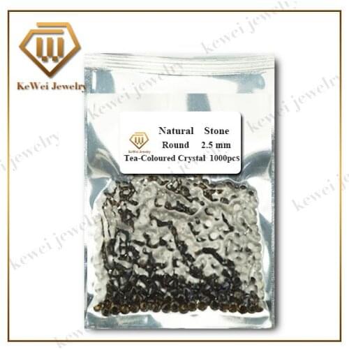 Factory Sale 100Piece Natural Stone 1.0mm-3.75mm Smoky Quartz Stone