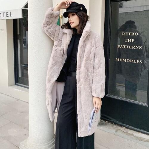Rabbit Clothes 2020 Rex Parka Real Fur Korean Winter Coat Women Manteau Femme LJ8881 YY2231