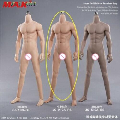 1/6 JO-K10A-PS Muscular Male Figure JIAOU DOLL For 12'' Suntan Seamless Body Toy