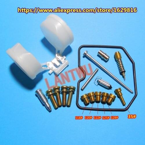 1 set $12.5)KPS Estrella BJ250 W250 Keihin carburetor repair kit Configure float and With 5 pieces jet:118-120-122-125-128