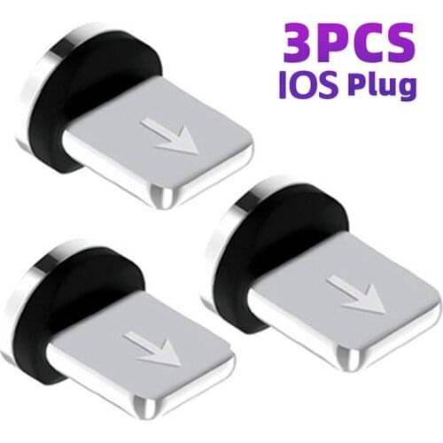 3 Pcs 8 Pin Magnetic Plug Magnetic Charging Cable Adapter 8 Pin Magnet Connector For iphone 12 12pro 12pro max 11 XR 11pro 8