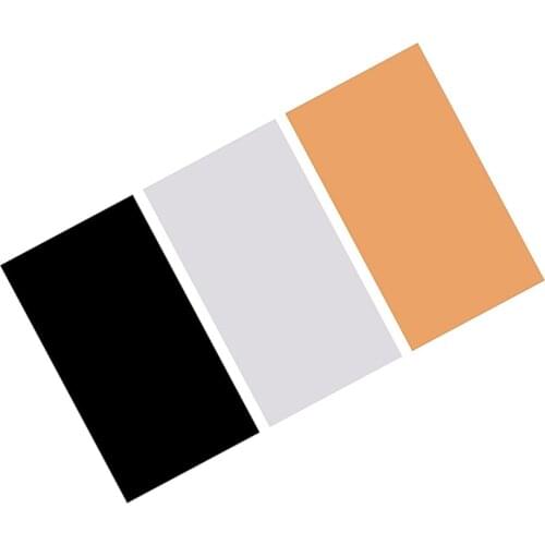 3pcs Frosted PVC Background Plate Photography Backdrop Background Cloth Waterproof Anti-wrinkle for Decor (Black + White + Yello