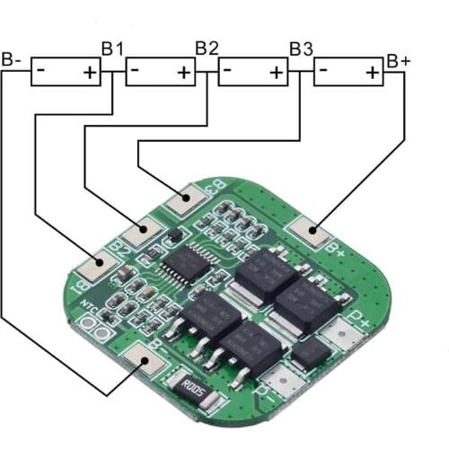 4S 14.8V / 16.8V 20A peak li-ion BMS PCM battery protection board bms pcm for lithium LicoO2 Limn2O4 18650 li battery