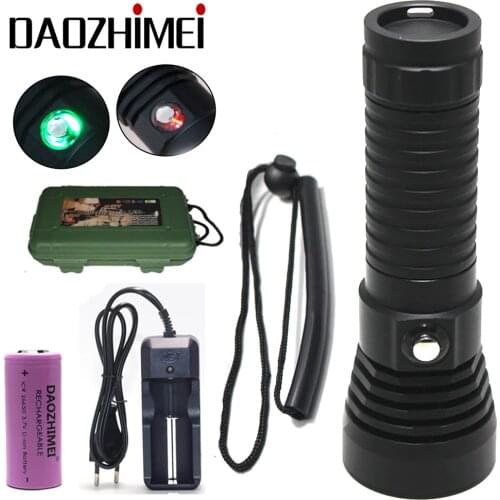 5000 Lumens Diving flashlight XM-L2 LED white light tactical underwater lamp waterproof torch flash light