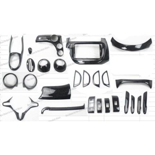 Lsrtw2017 Carbon Fiber Car Center Interior Accessories Door Window Gear Vent Trims for Honda Fit 2008 2009 2010 2011 2012 2013