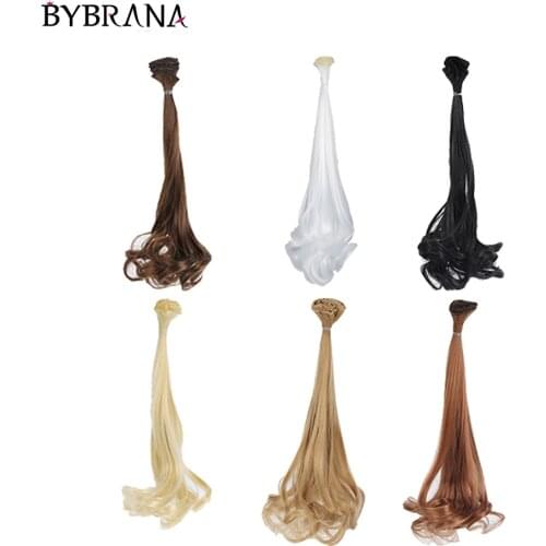 Bybrana 1pcs 30*100cm Doll Accessories Straight Synthetic Fiber Wig Hair For Doll Wigs High-temperature Wire