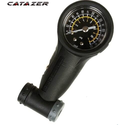 Catazer Bicycle Tire Air Pressure Gauge 160 PSI Mini Mountain Road Bike Tire Meter Measurement For Presta Valve/Schrader Valve