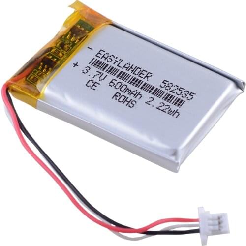 CE ROHS 582535 602535 470mAh Battery For MIO 600 mio 356hd Mio 369 papago parkcity 710 MYSTERY MDR-985HDG Karkam M1 SP5
