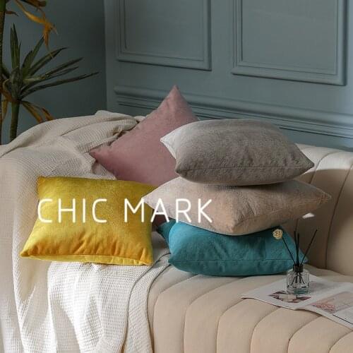 Velvet Cushion Cover Square Cushion Cover Pure Color Simple Sofa Pillowcase Living Room Bedroom Cushion Sierkussen Hoes 45x45cm