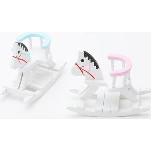 1/12 Scale Mini Wood Horse Chair Simulation Model Living Room Scenery Decor