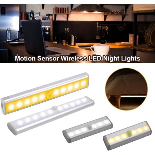Motion Sensor Lights Battery-Powered LED Night Lights Closet Light Bar Under Cabinet Lighting for Closet Kitchen Night Light