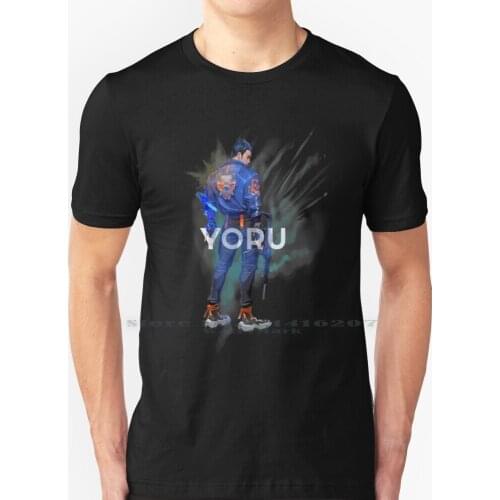 Yoru New Valorant Agent T Shirt 100% Pure Cotton Yoru Yoru Valorant Valorant Jett Riot Riot Games Vanguard Videogames